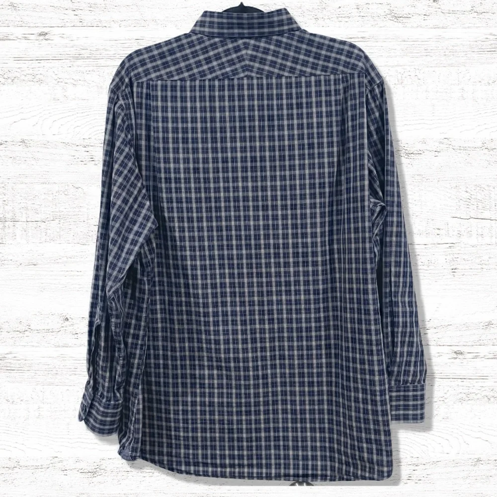 Charles Tyrwhitt Blue & White Mens Striped Long Sleeve Button Down Shirt Size XL - Picture 2 of 3